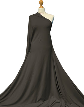 Buy dark-mocca Bamboo Jersey Fabric - 4 Way Stretch Soft Dressmaking Fabric by the Metre