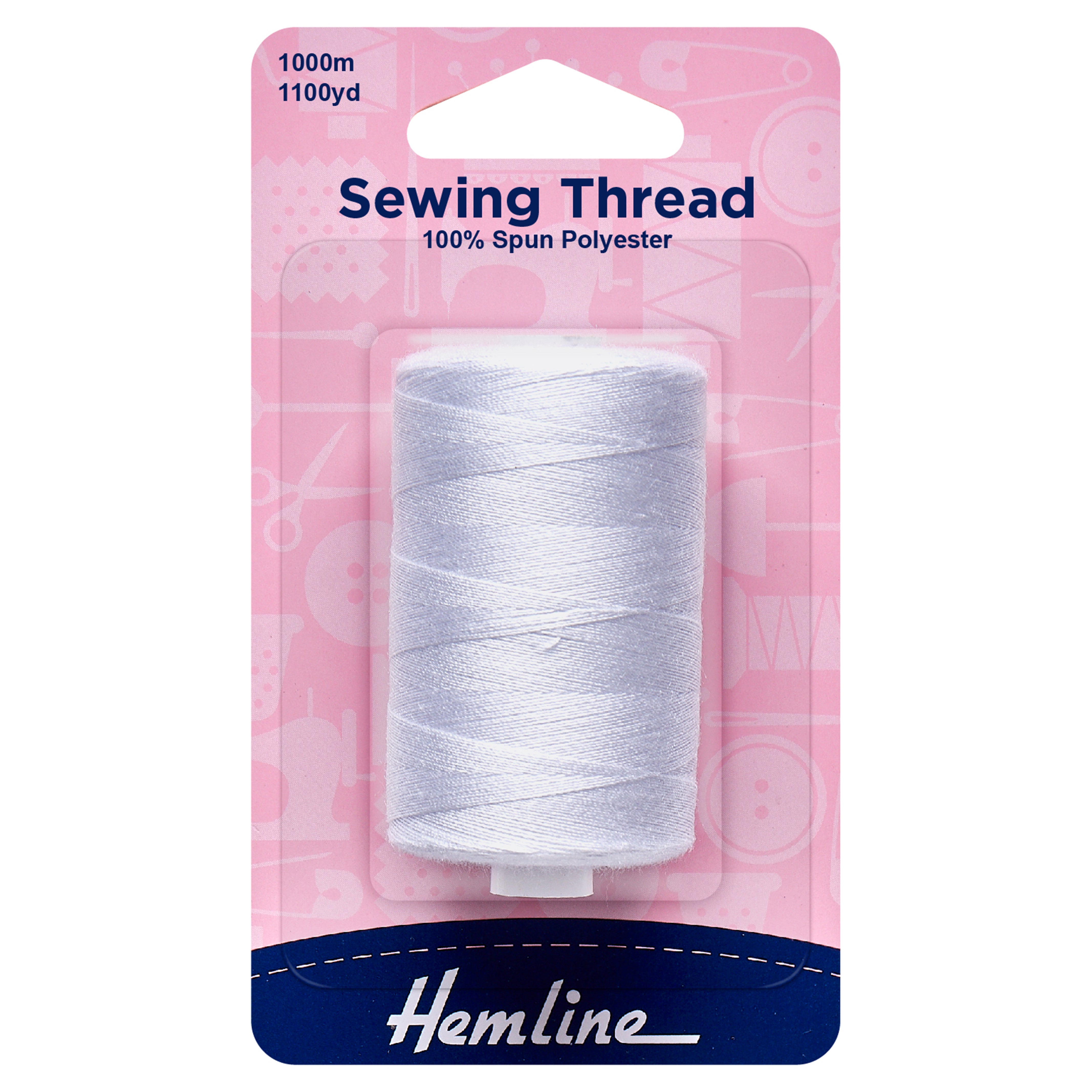 Hemline 100% Polyester Versatile Sewing Thread Spool 1000m - 0