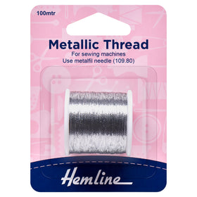 Hemline Metallic Sewing Thread Spool 100m - Threads