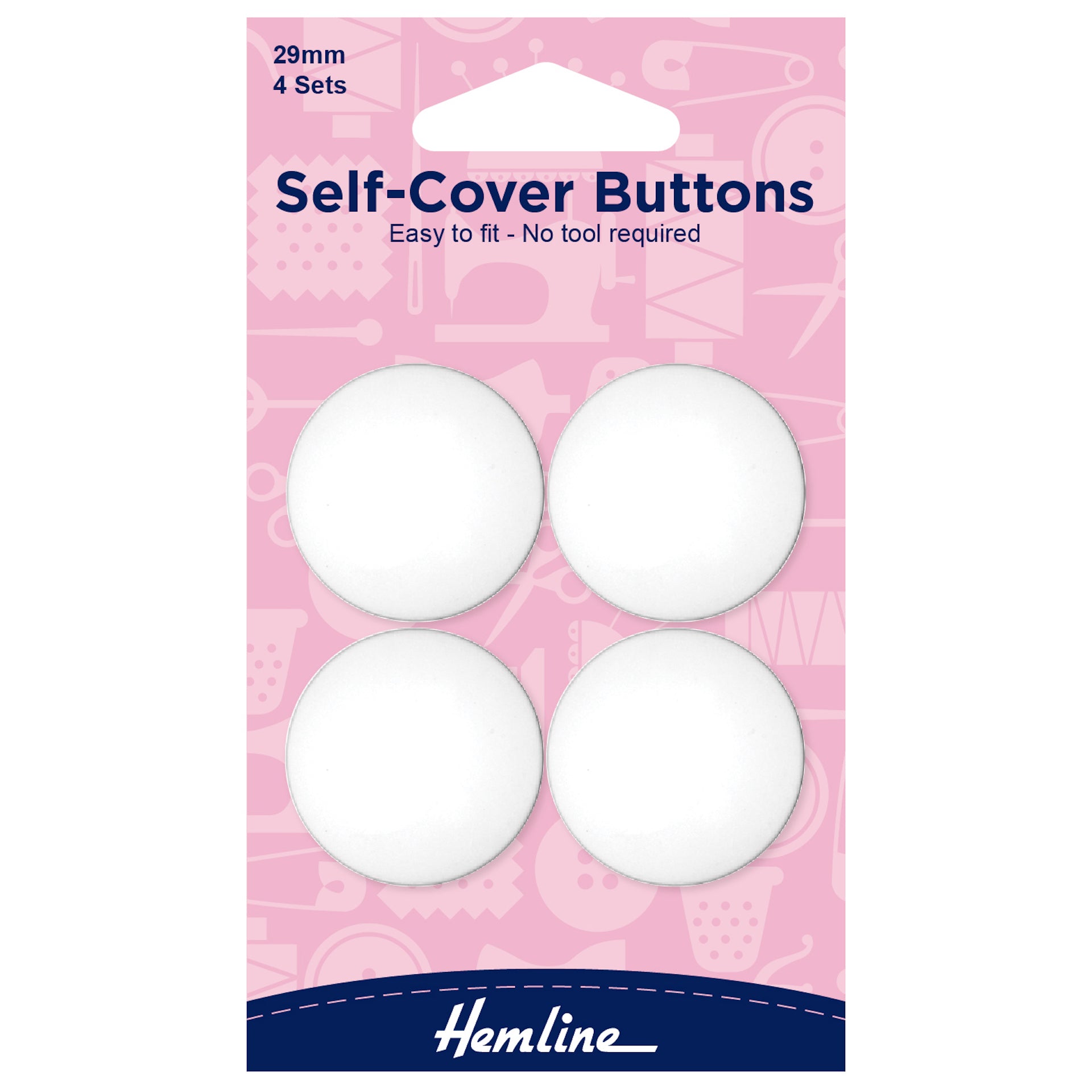 Hemline Buttons: Self-Cover: Nylon