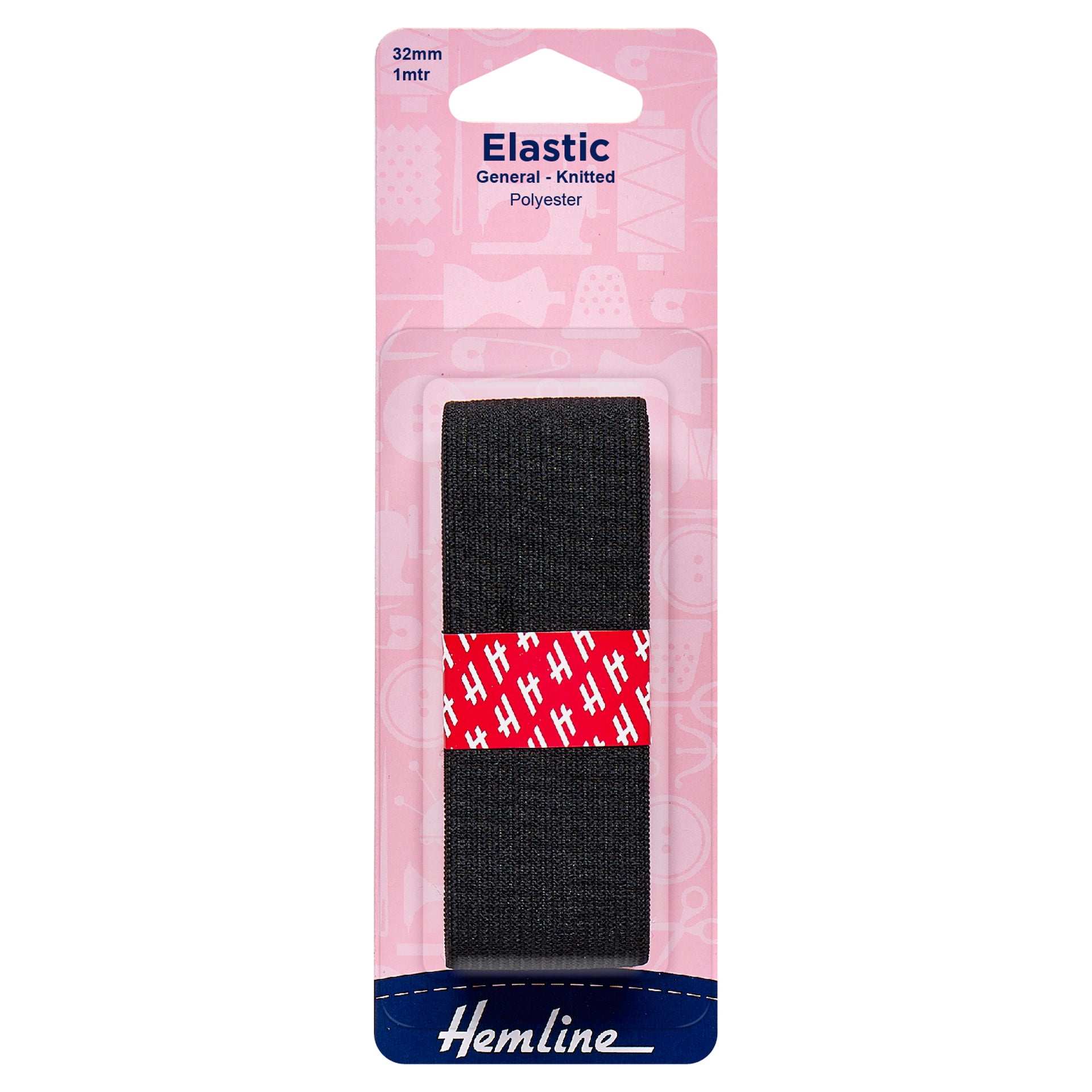 Hemline General Purpose Knitted Elastic: 1m x 32mm