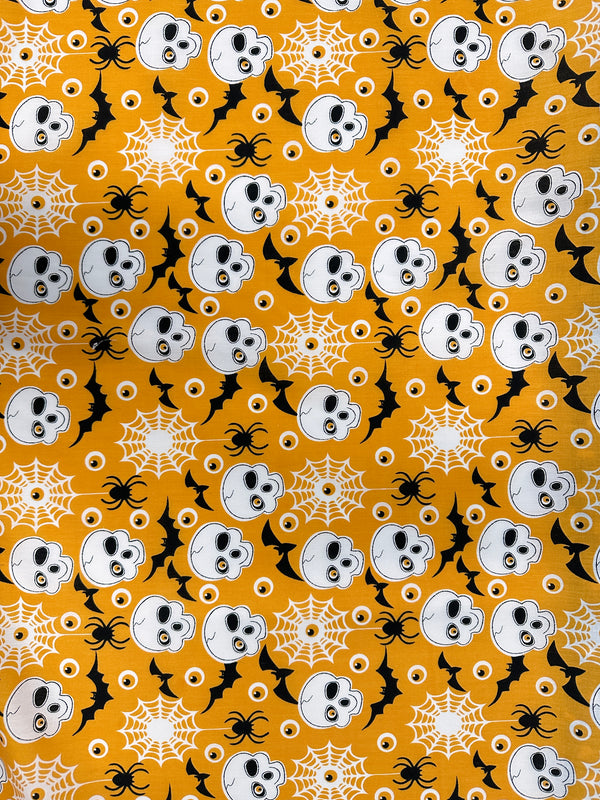 Printed Halloween Fabric Polycotton