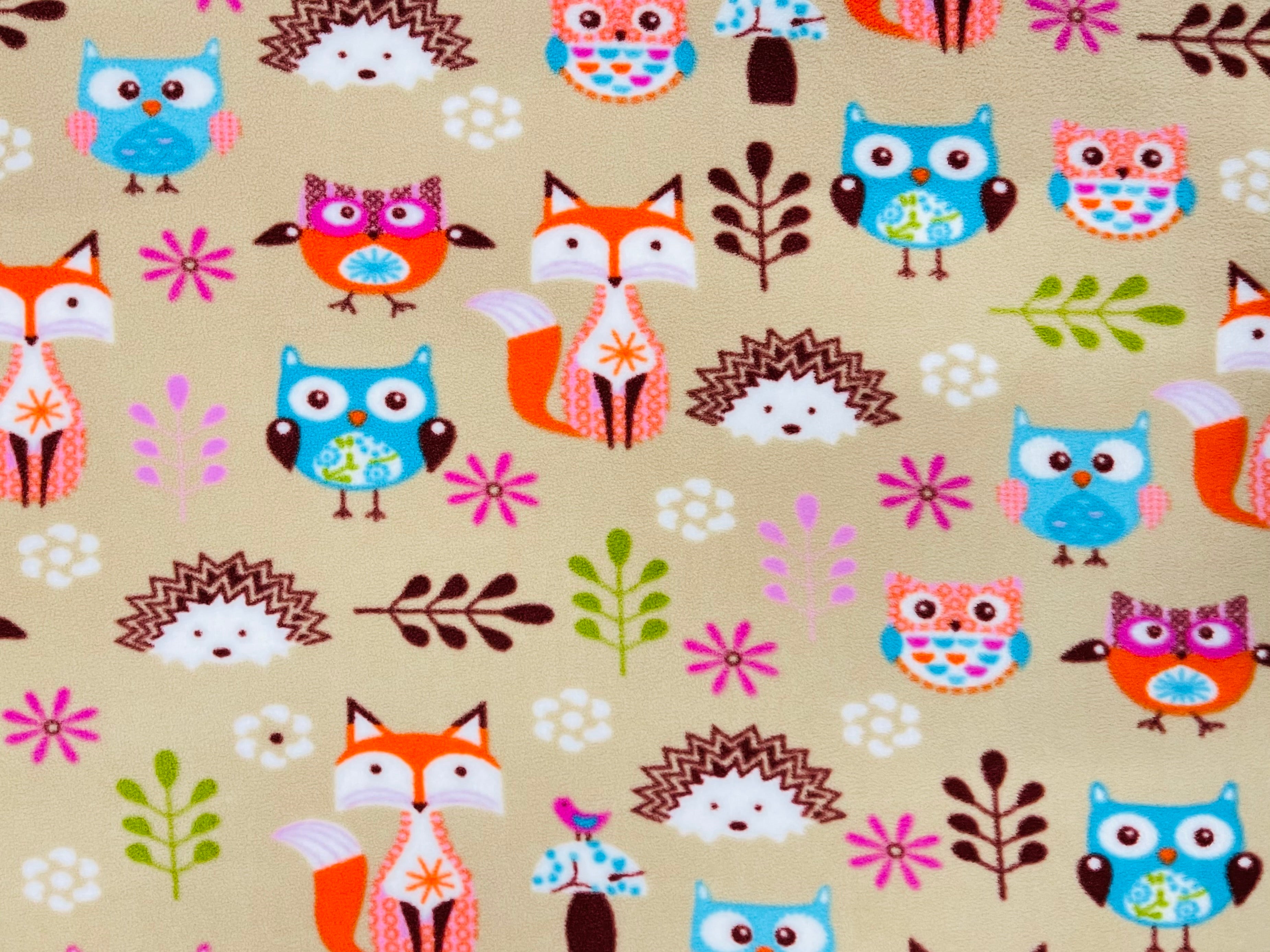 Printed Polar Fleece Fabric Animal Prints