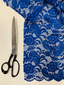 Crochet Scalloped Floral Lace 2 Way Stretch Fabric-45