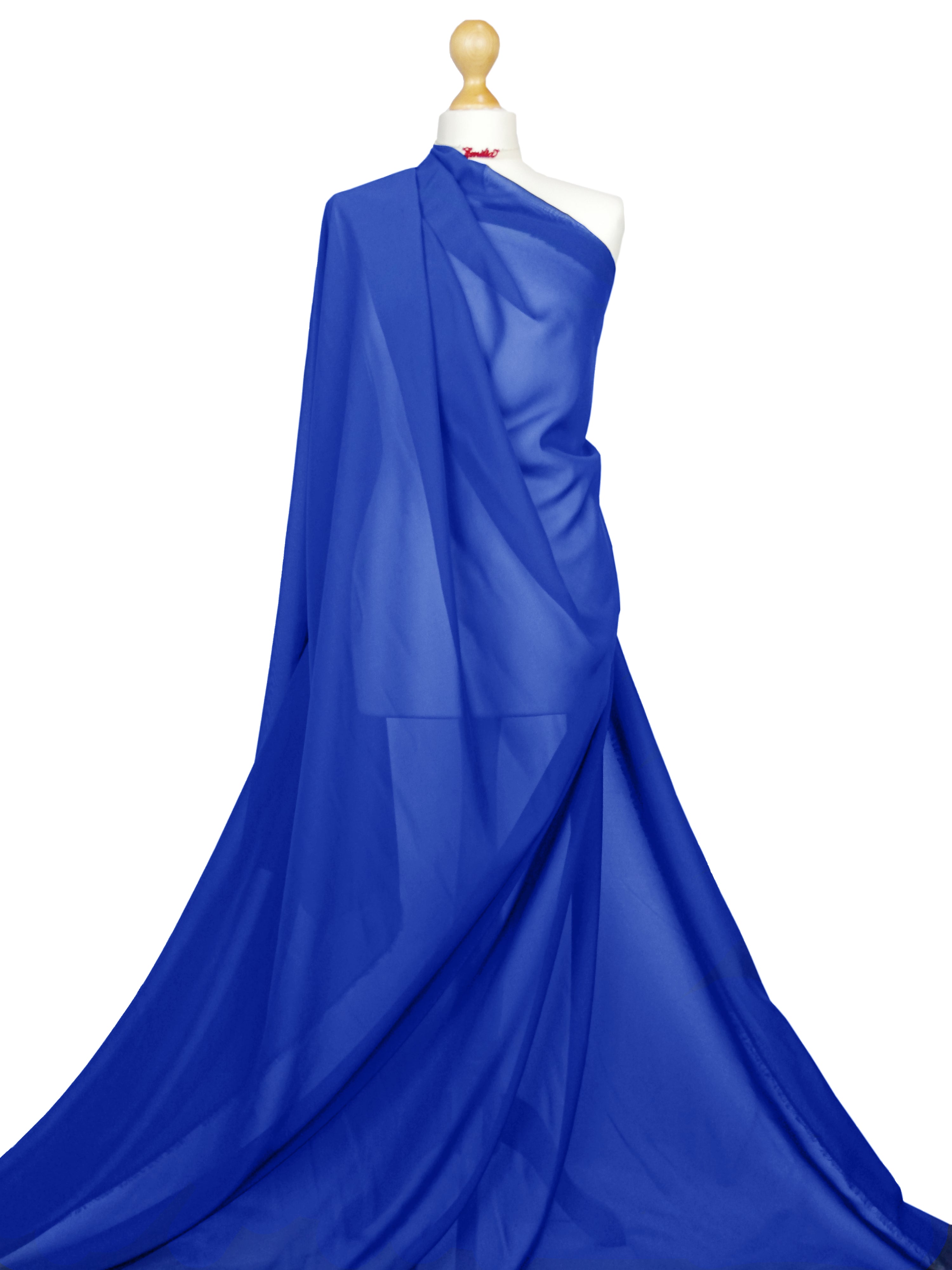 Buy royal-blue Chiffon Sheer Fabric