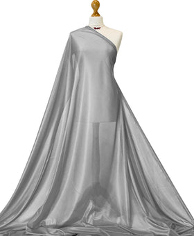Buy silver Charmeuse Lining Fabric - 2 Way Stretch Polyester Lining Fabric by the Metre