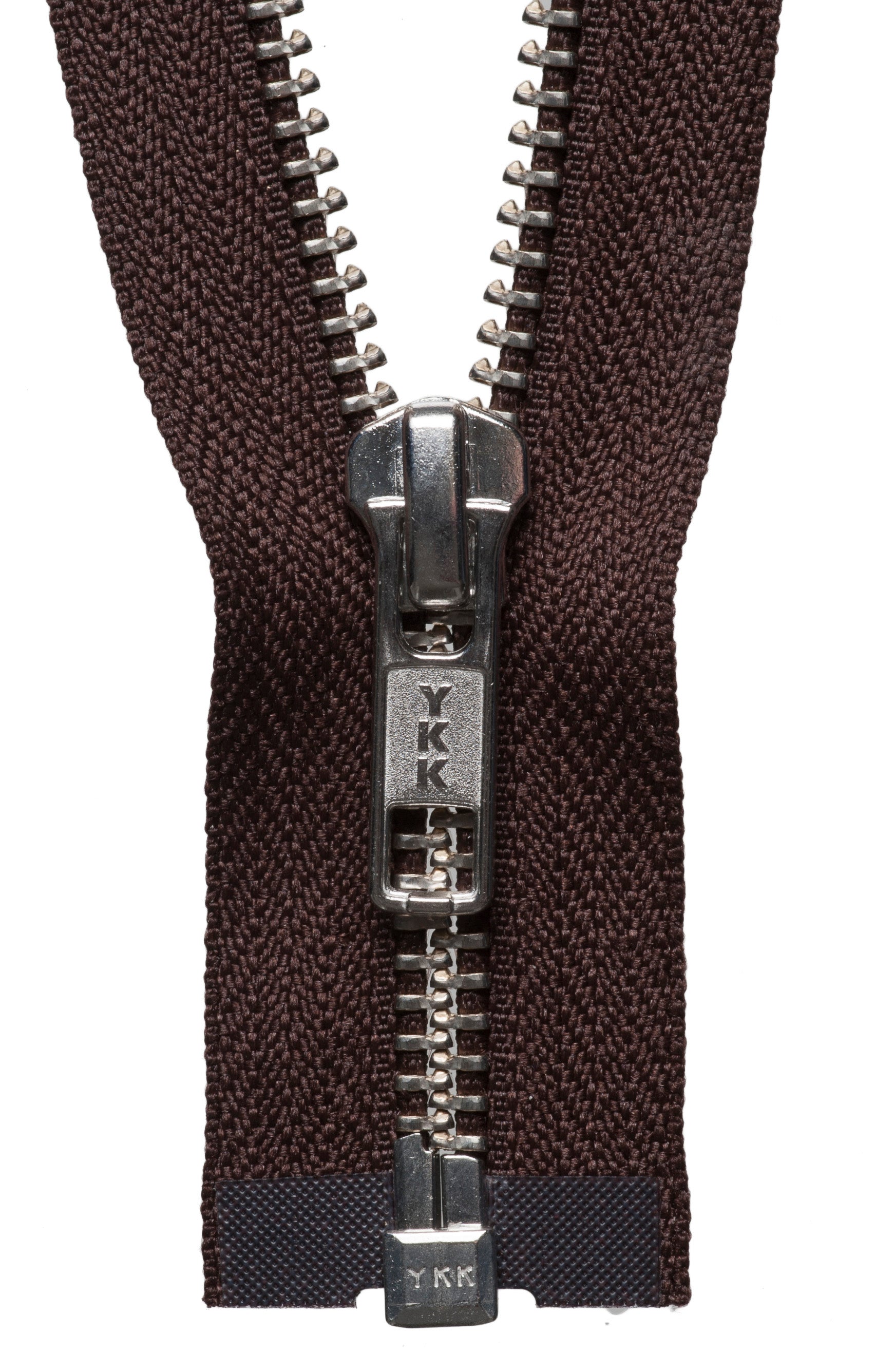 Buy brown YKK Nickel Free Metal Open End Zip: 66cm