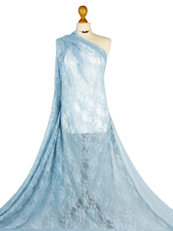 Floral Lace Fabric - 4 Way Stretch Dressmaking Fabric by the Metre