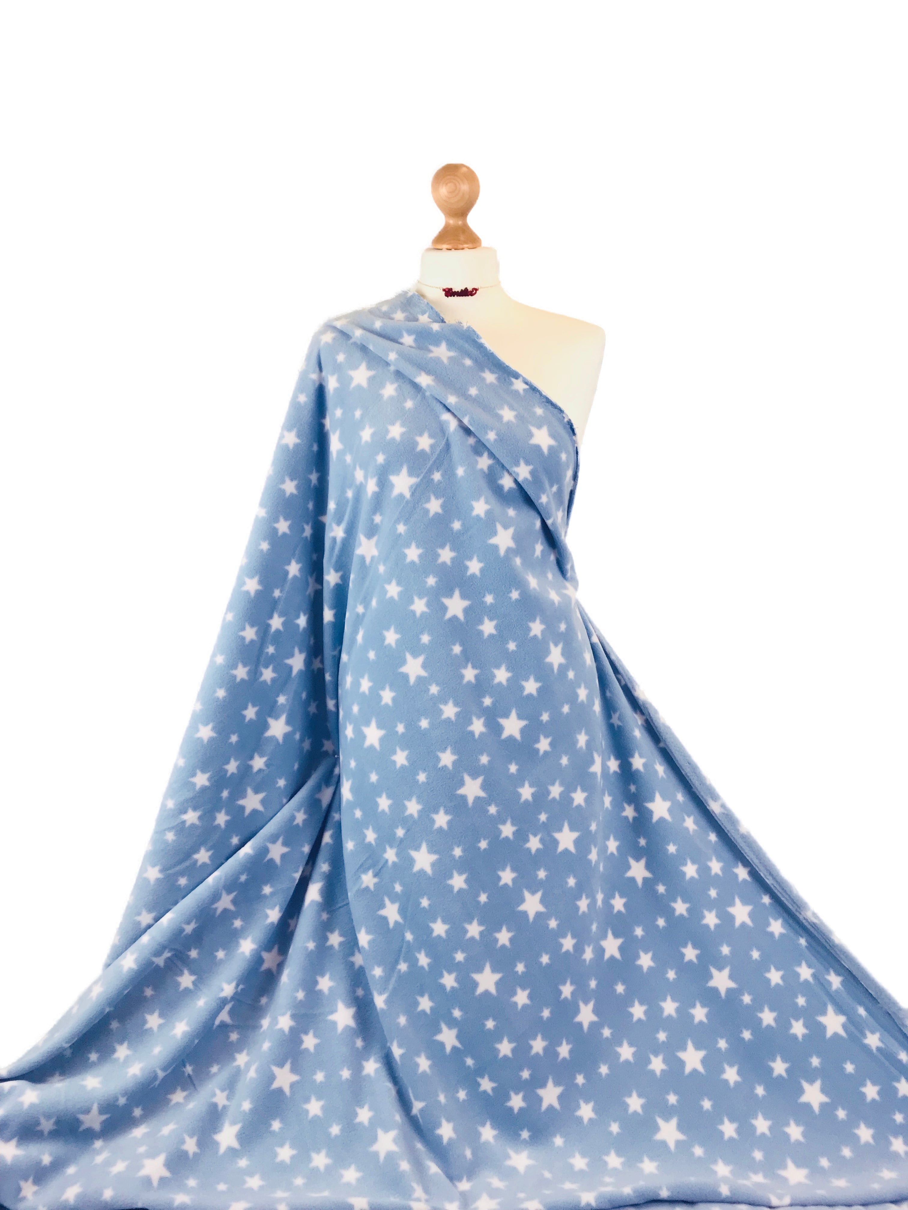 Printed Polar Fleece Fabric Spots & Stars Prints