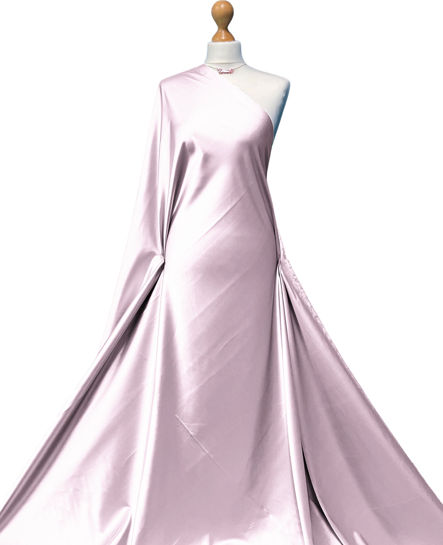 Buy baby-pink Stretch Satin 2 Way Stretch Fabric