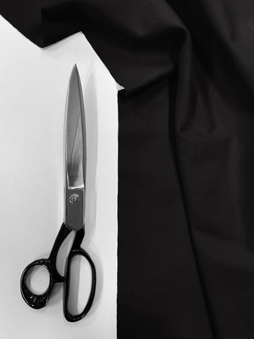 Buy black Cotton Flannel 100% Cotton Brushed Fabric