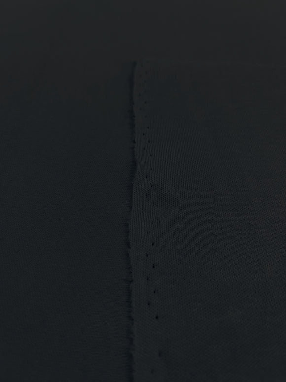 Black Cotton Interlock Fabric