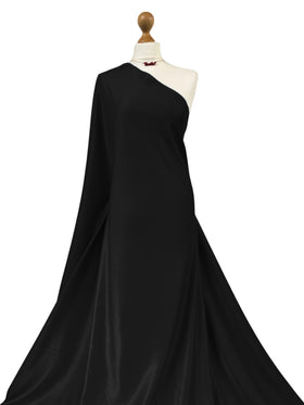 Black Heavy stretch satin fabric