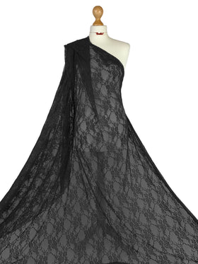 Floral Lace Fabric - 4 Way Stretch Dressmaking Fabric by the Metre