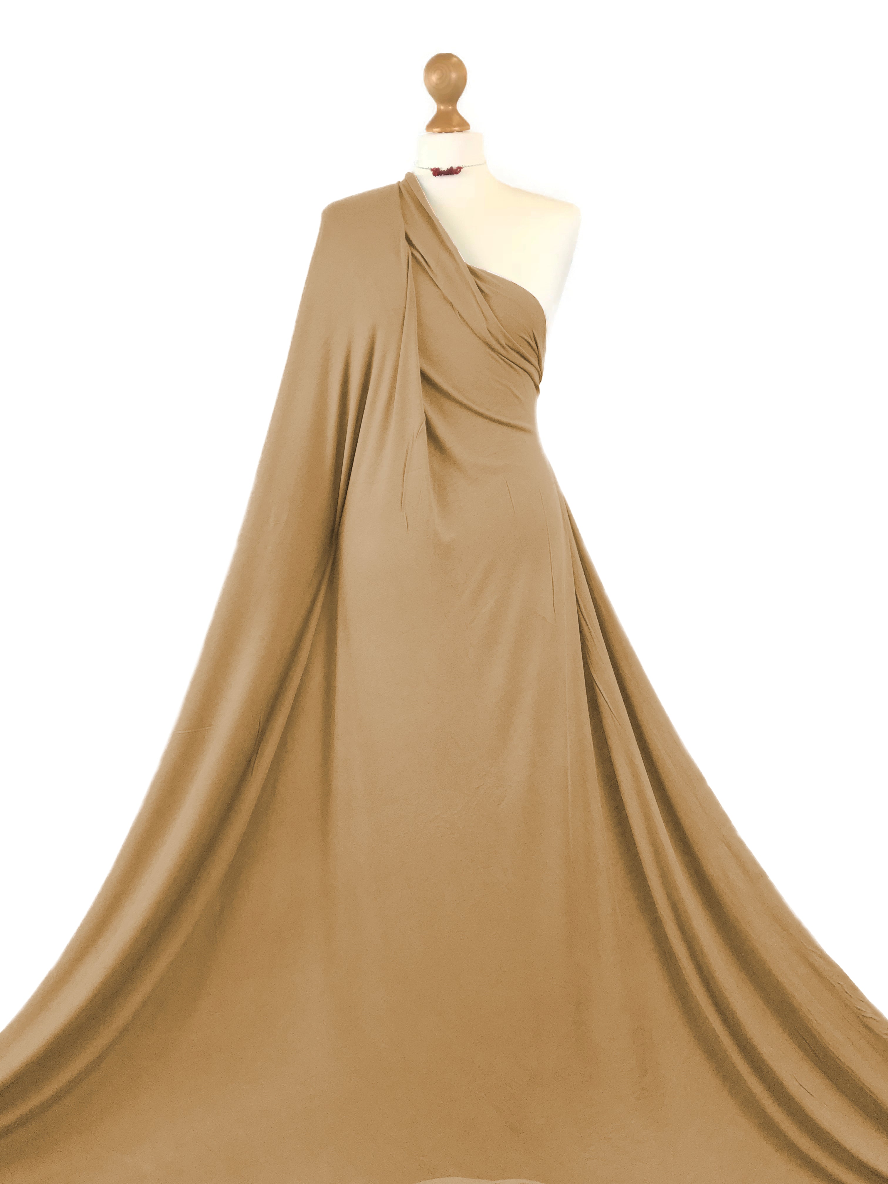 Buy camel Viscose Jersey 4 Way Stretch Fabric