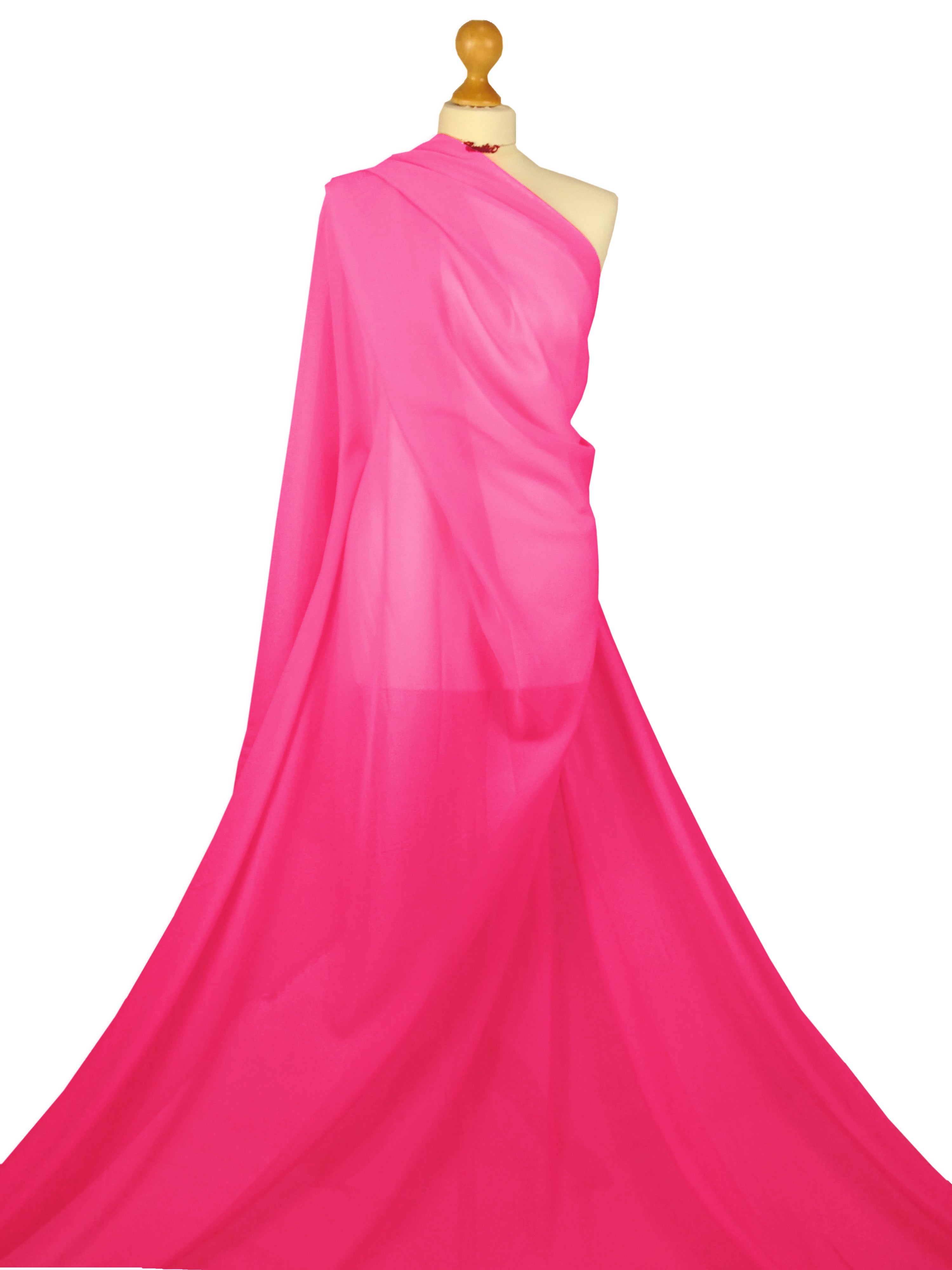 Buy cerise Chiffon Sheer Fabric