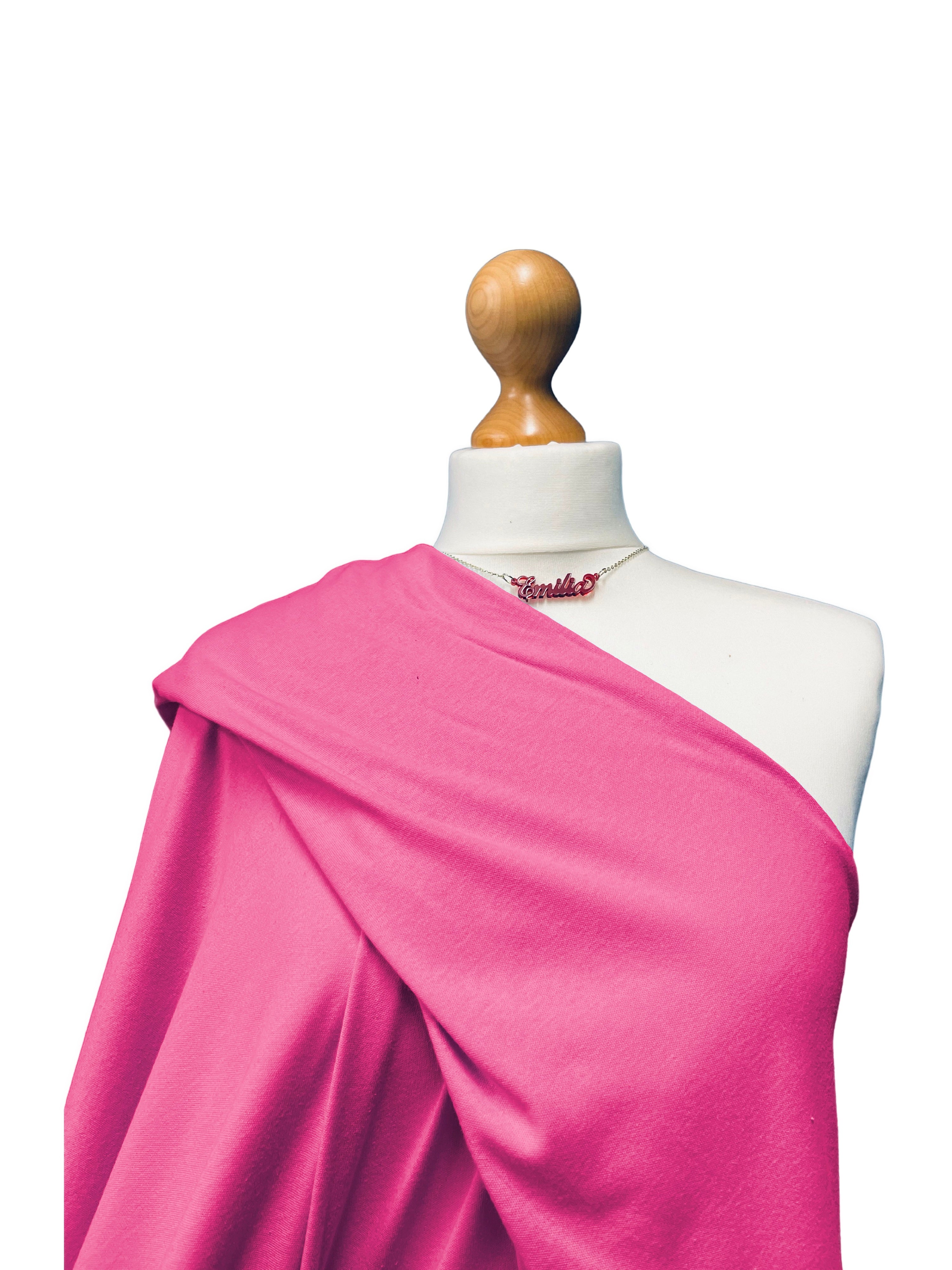 Cerise Cotton Interlock Fabric