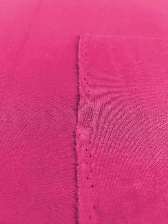 Cerise Cotton Interlock Fabric