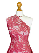 Crochet Scalloped Floral Lace 2 Way Stretch Fabric-9