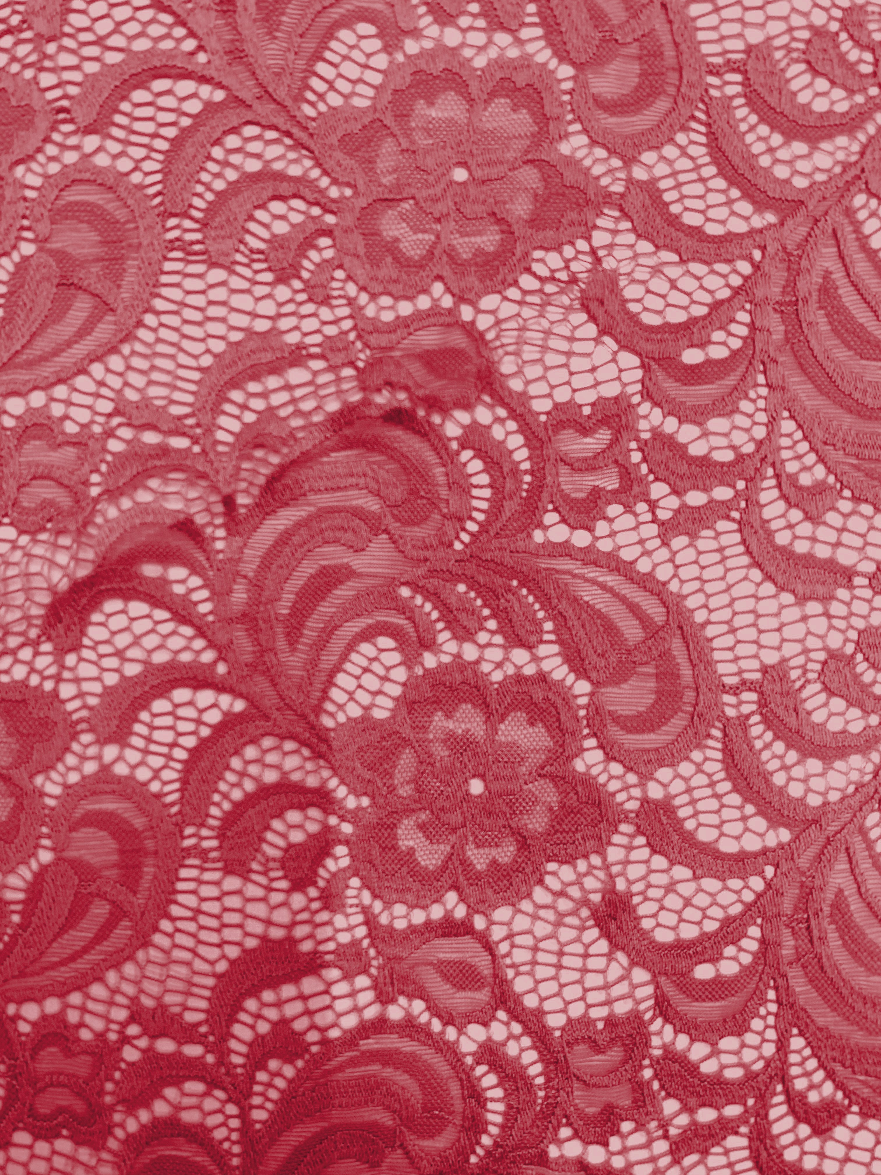 Crochet Scalloped Floral Lace 2 Way Stretch Fabric
