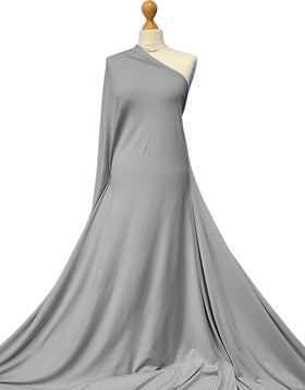 Buy gray Bamboo Jersey Fabric - 4 Way Stretch Soft Dressmaking Fabric by the Metre