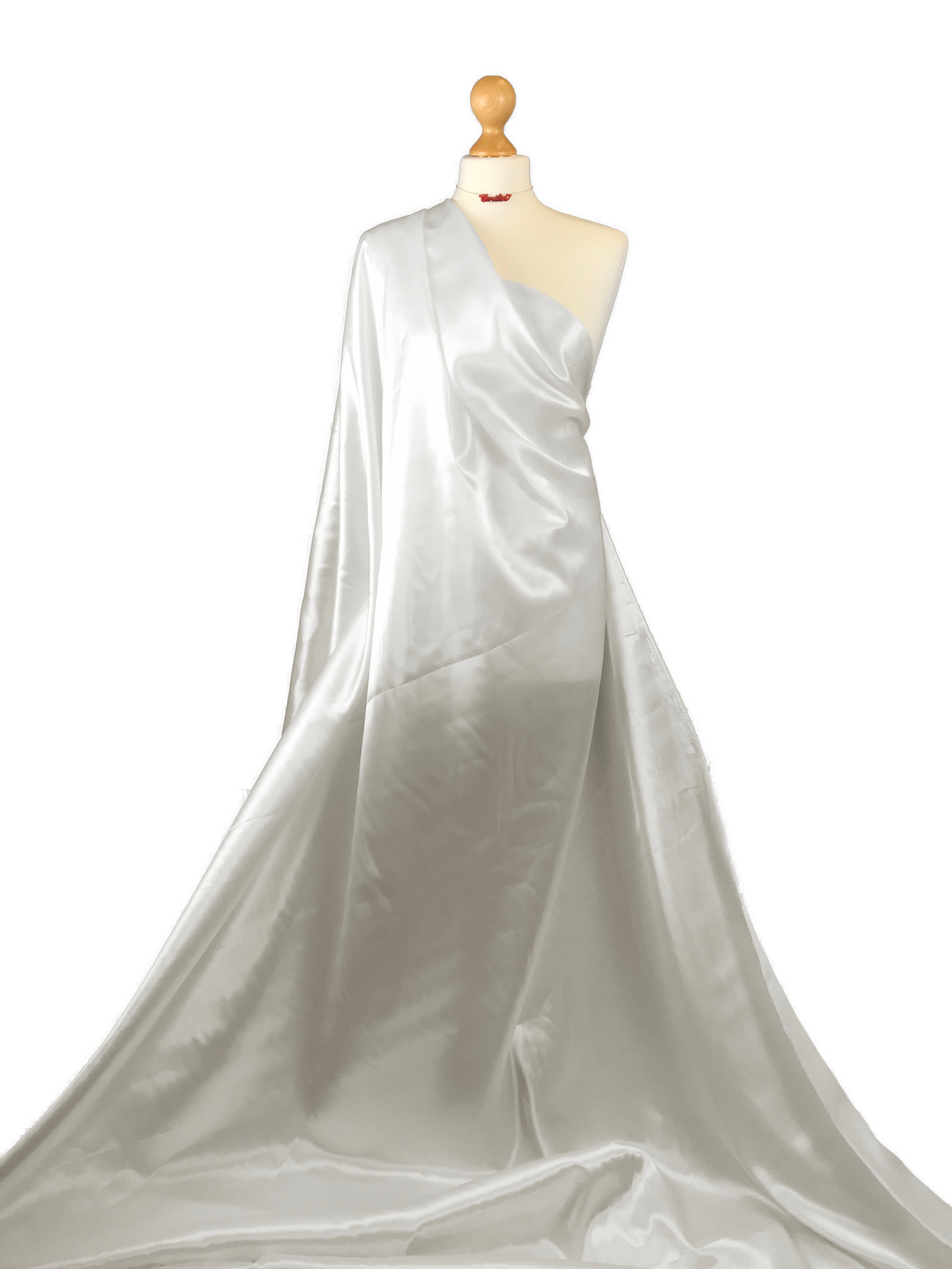 Buy ivory Polyester Satin Fabric