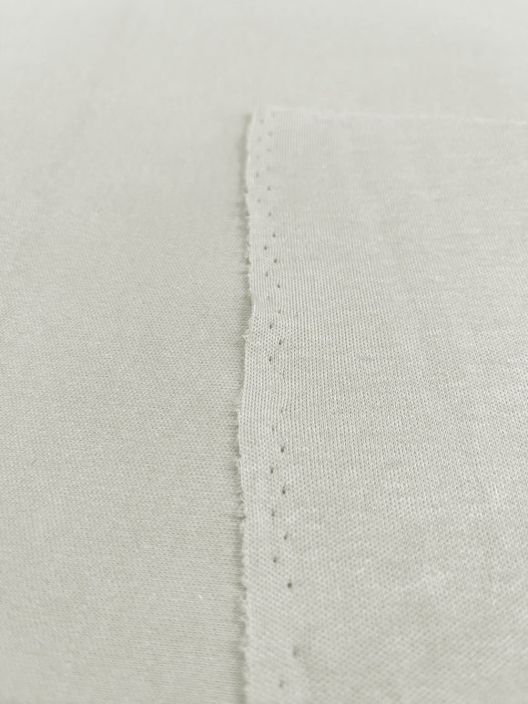 Ivory Cotton Interlock Fabric