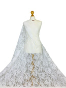 Crochet Scalloped Floral Lace 2 Way Stretch Fabric-12