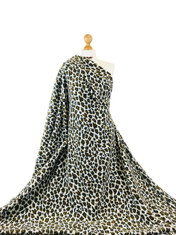 Buy snow-leopard Printed Polar Fleece Fabric Animal Prints