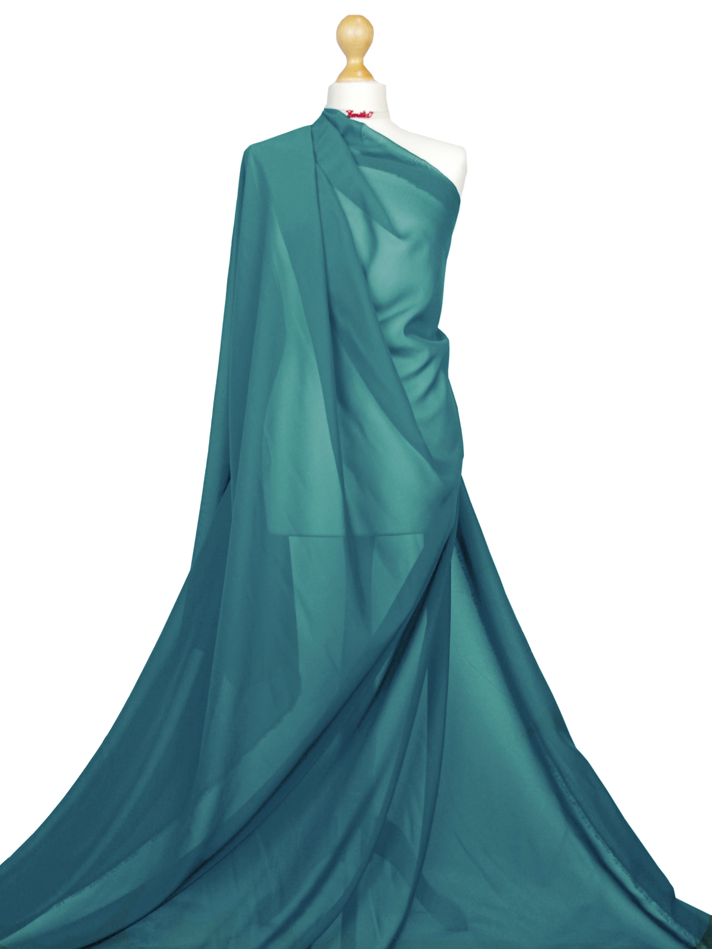 Buy teal Chiffon Sheer Fabric