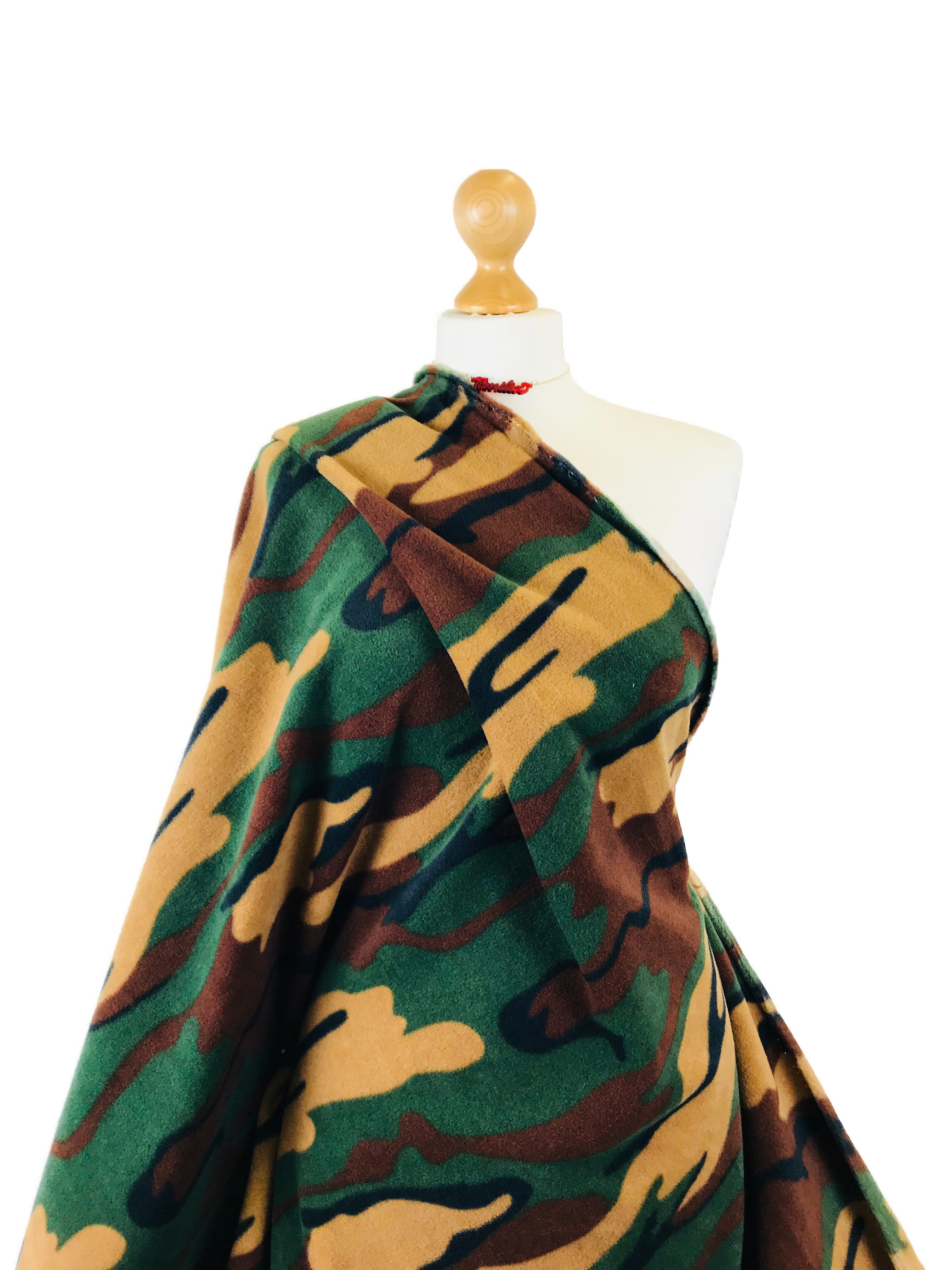 Printed Polar Fleece Fabric Camouflage Prints