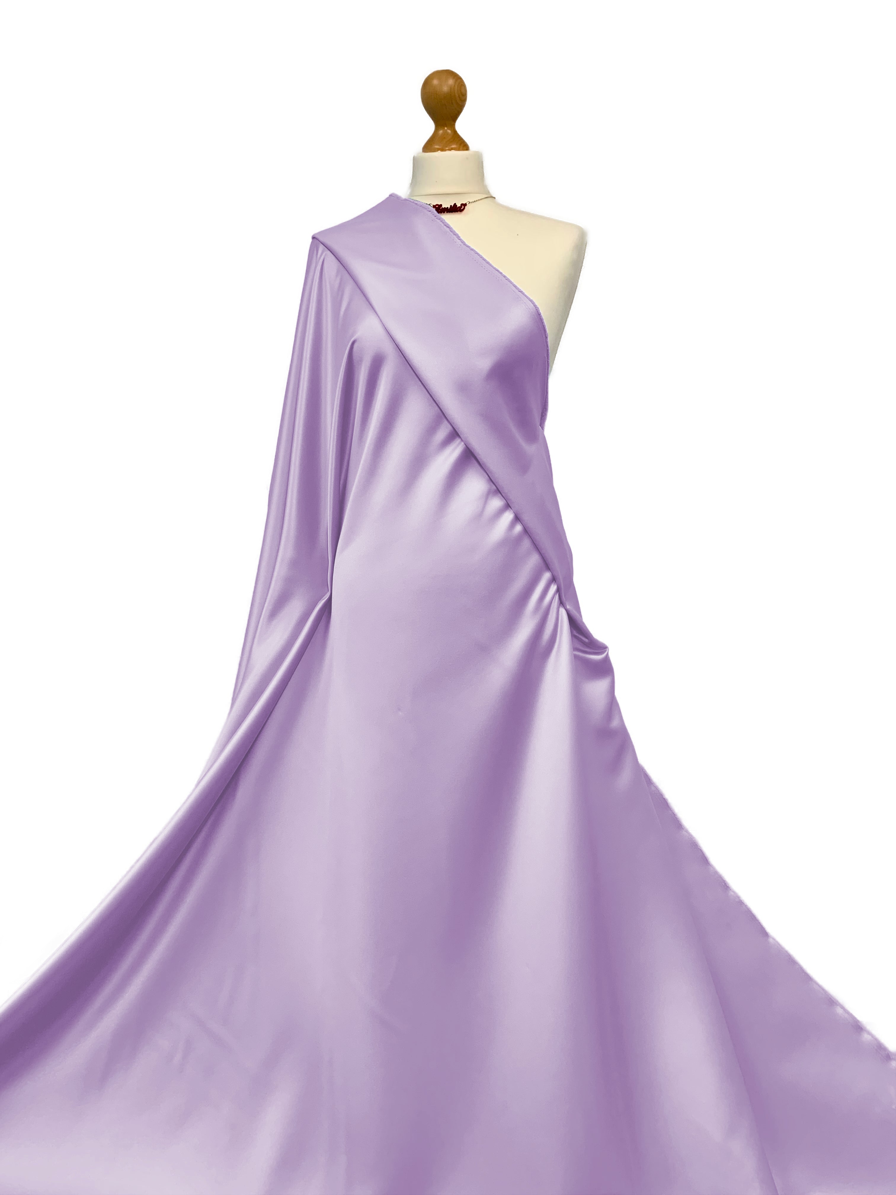 dress kain satin bridal Off the Shoulder Satin Long Gown E1043W by Nox Anabel 16 / White