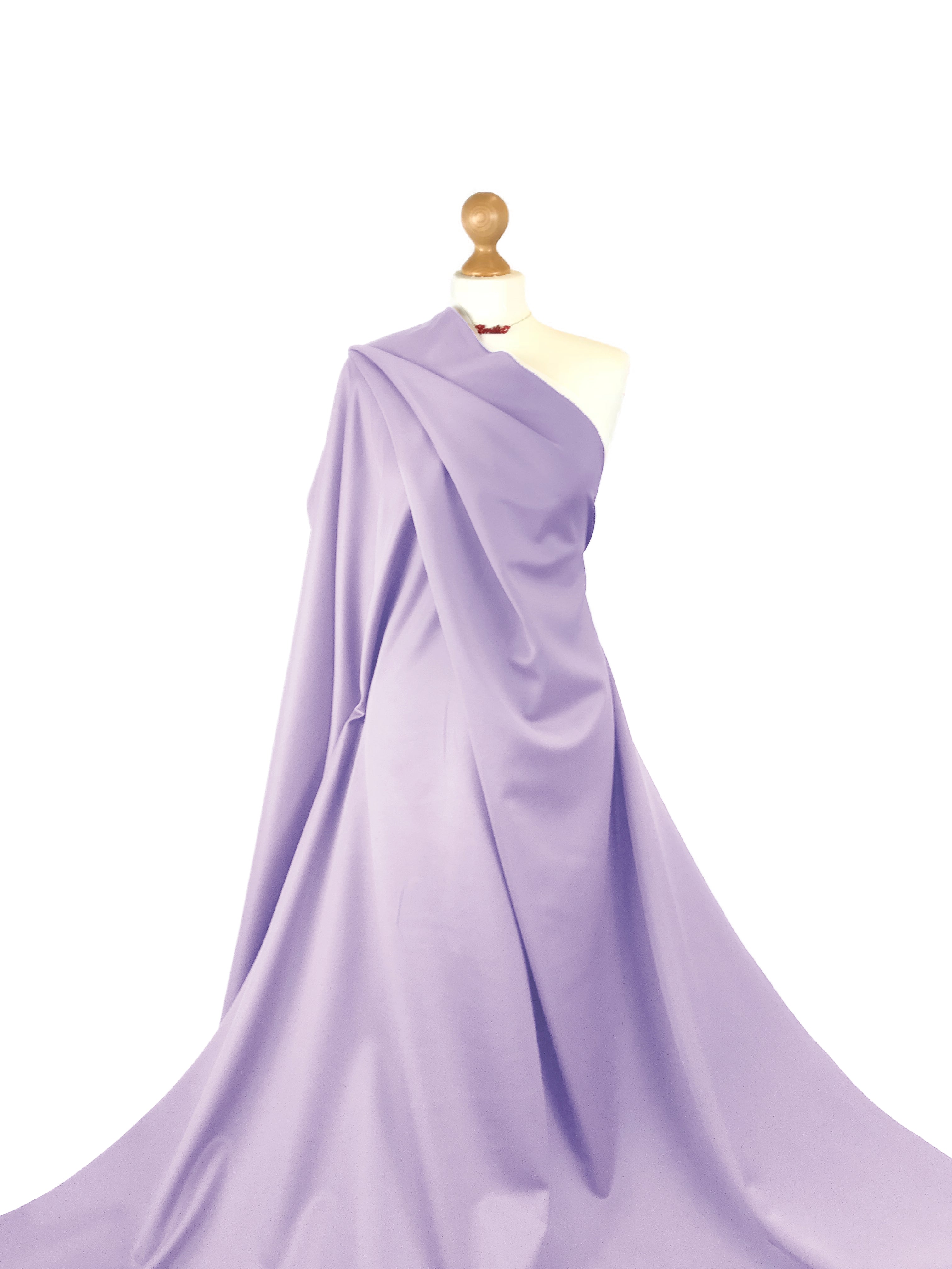 Buy lilac Scuba Crepe 4 Way Stretch Jersey Fabric