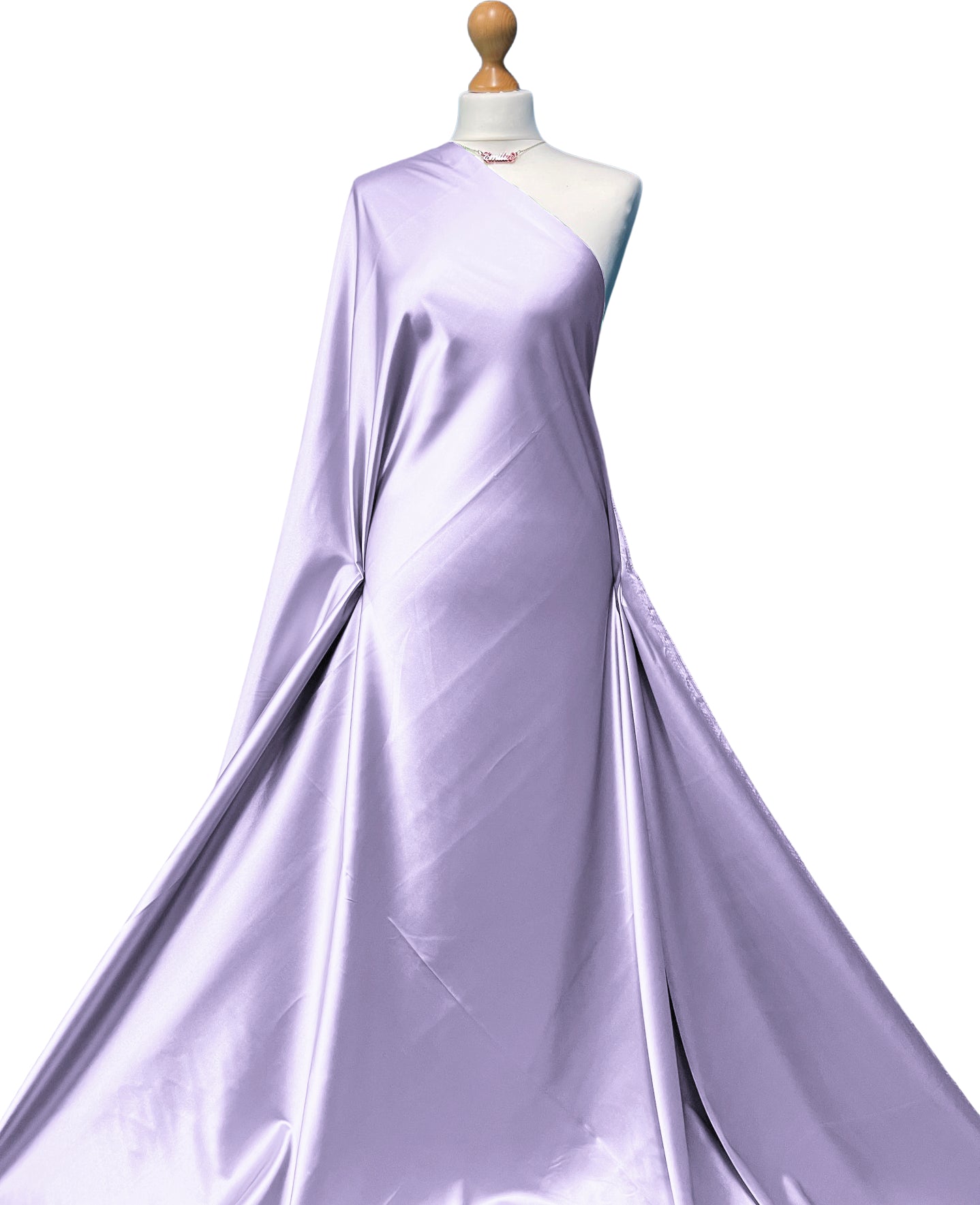 Buy lilac Stretch Satin 2 Way Stretch Fabric