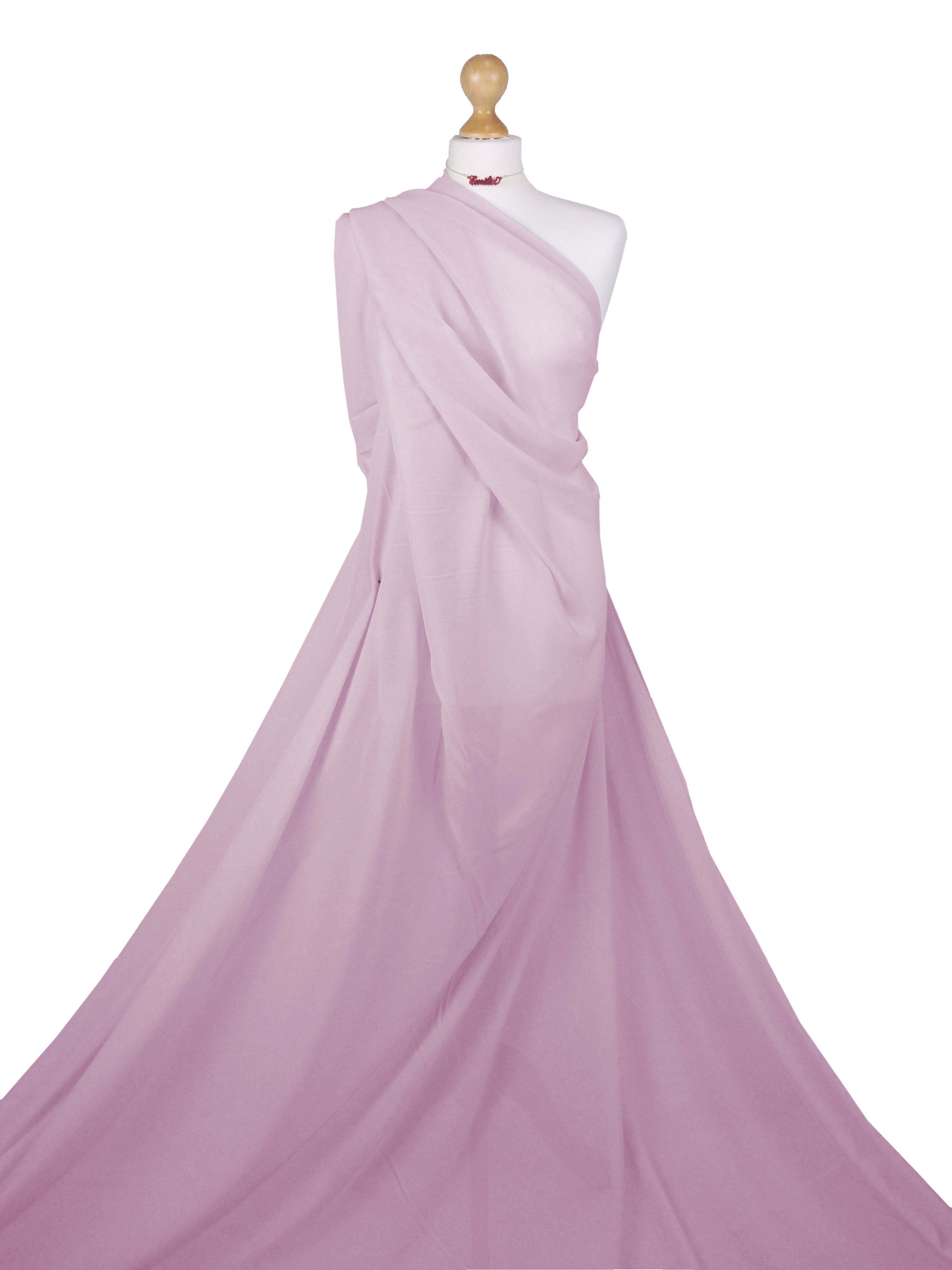 Buy mauve Chiffon Sheer Fabric