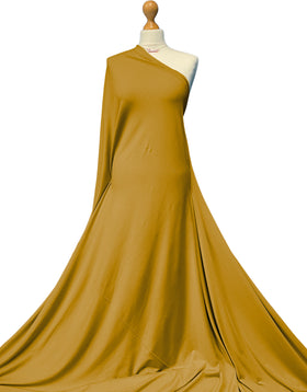 Buy mustard Bamboo Jersey Fabric - 4 Way Stretch Soft Dressmaking Fabric by the Metre