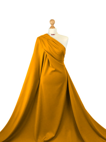 Buy mustard Scuba 4-Way Stretch Fabric – Double Knit – Ideal for Dresses, Skirts &amp; Bodycon – 150cm Wide