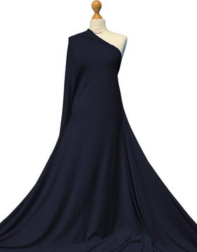 Buy navy-blue Bamboo Jersey Fabric - 4 Way Stretch Soft Dressmaking Fabric by the Metre