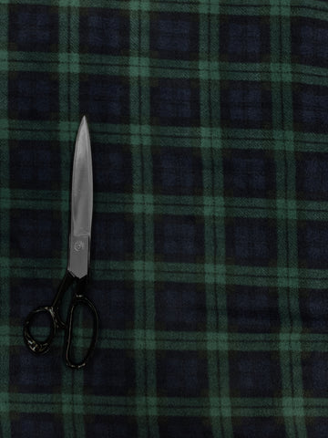 Buy navy-tartan Printed Polar Fleece Fabric Checks &amp; Tartan Prints