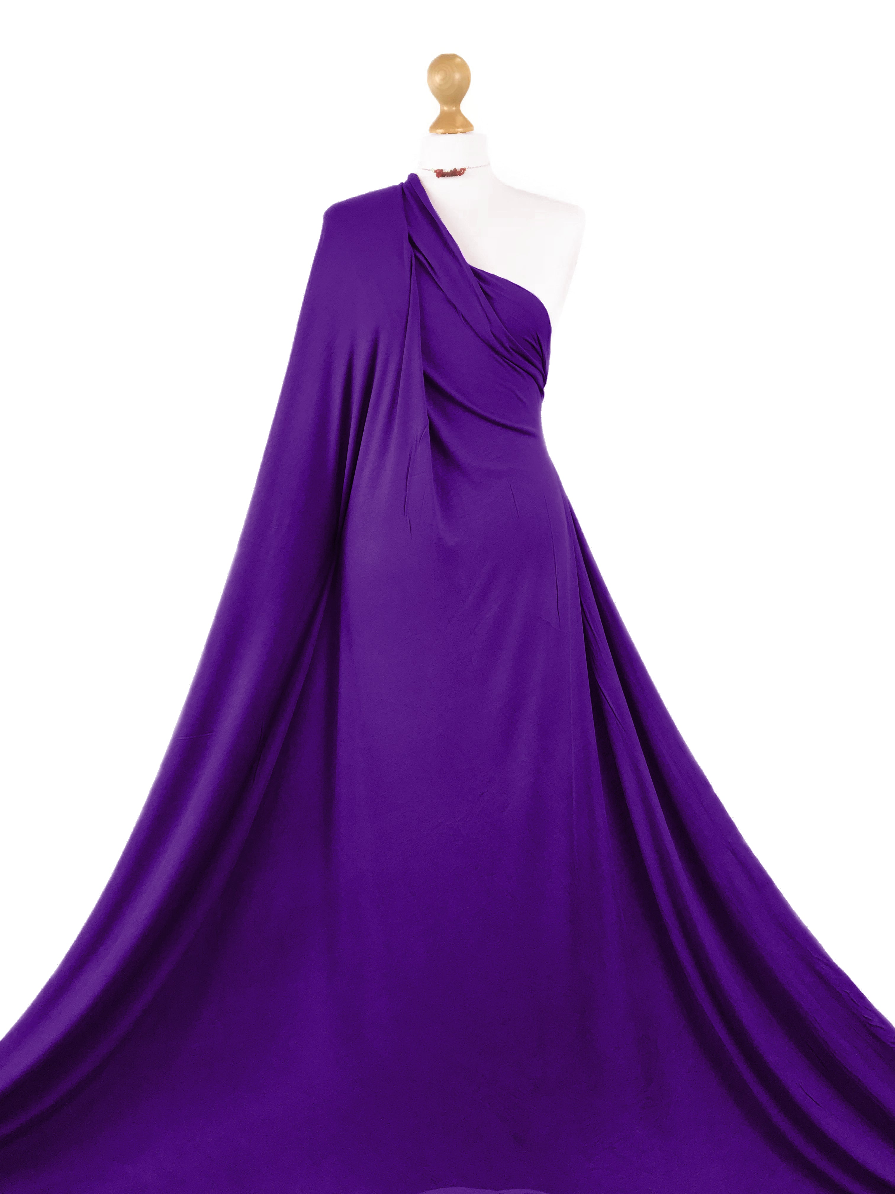 Buy purple Viscose Jersey 4 Way Stretch Fabric