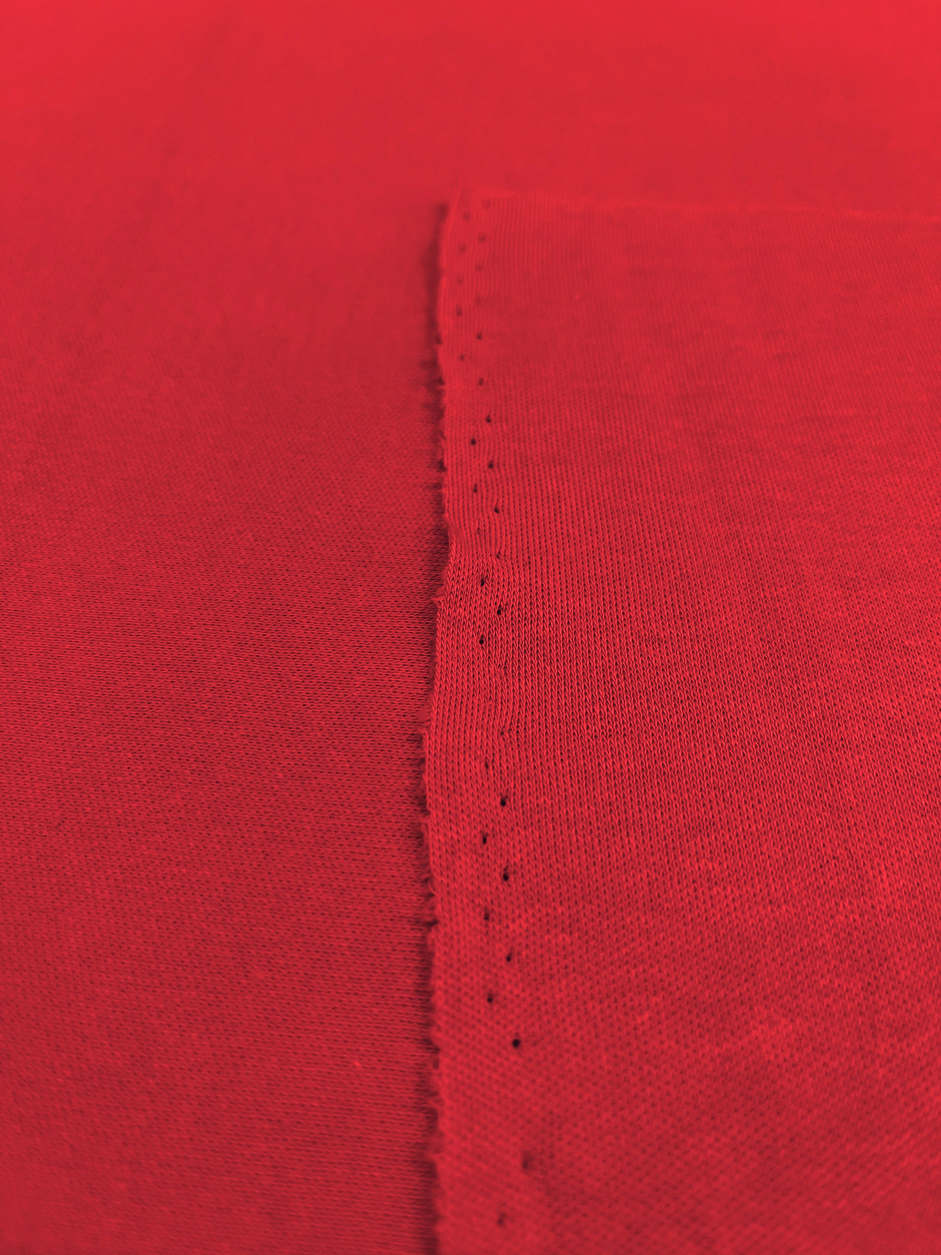 Red Cotton Interlock Fabric