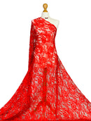 Crochet Scalloped Floral Lace 2 Way Stretch Fabric-30