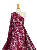 Crochet Scalloped Floral Lace 2 Way Stretch Fabric-37