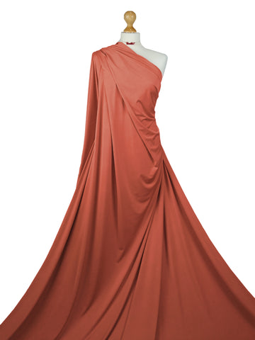 Buy rust Soft Touch Jersey 4 Way Stretch Fabric