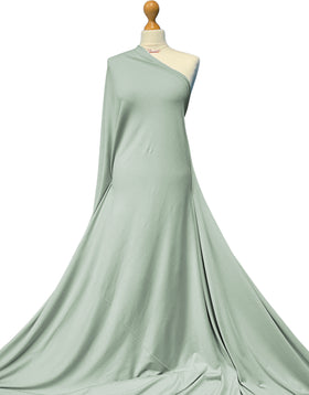 Buy sage Bamboo Jersey Fabric - 4 Way Stretch Soft Dressmaking Fabric by the Metre