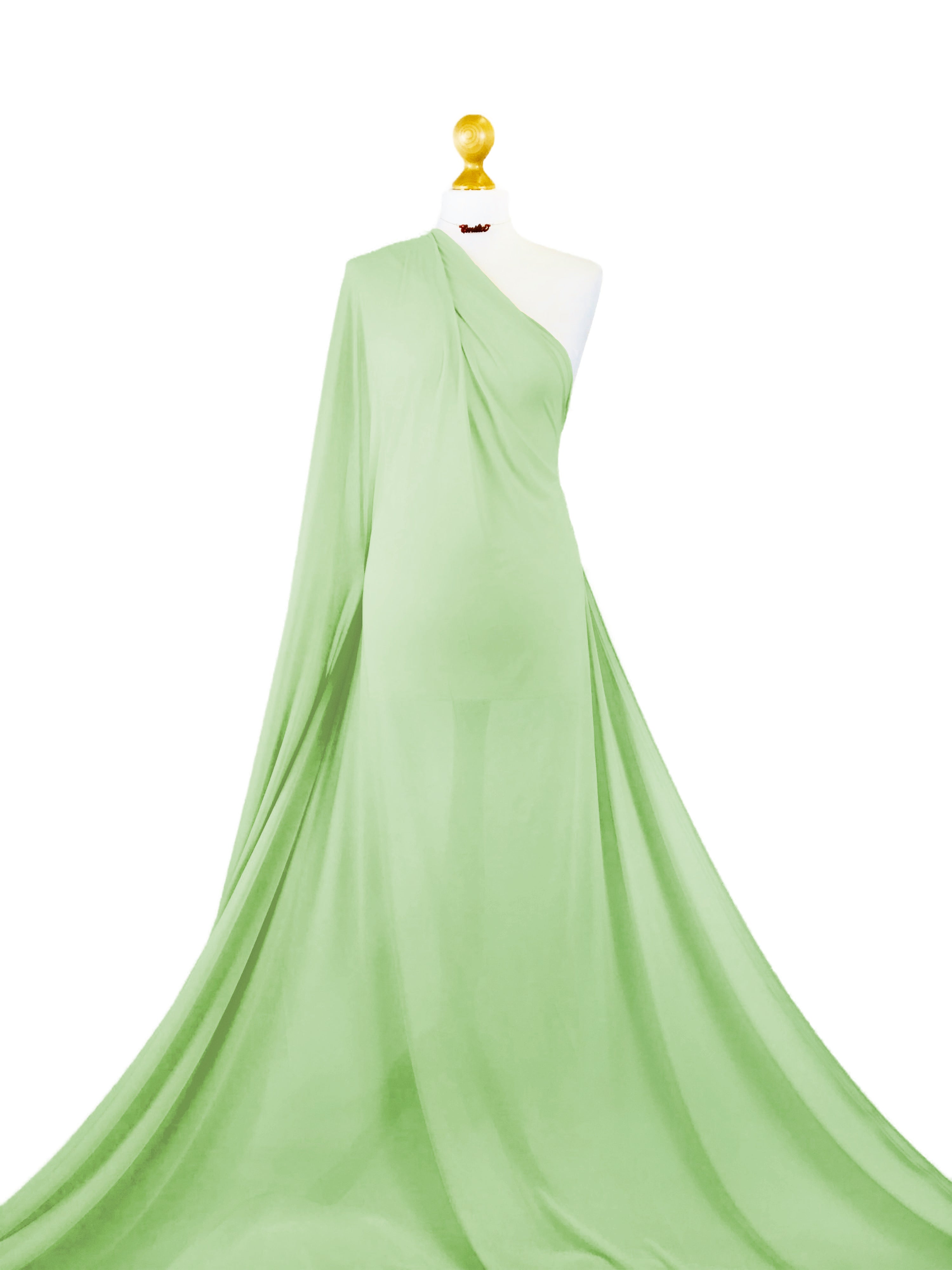 Buy sage-green Powernet 4 Way Stretch Tulle Fabric