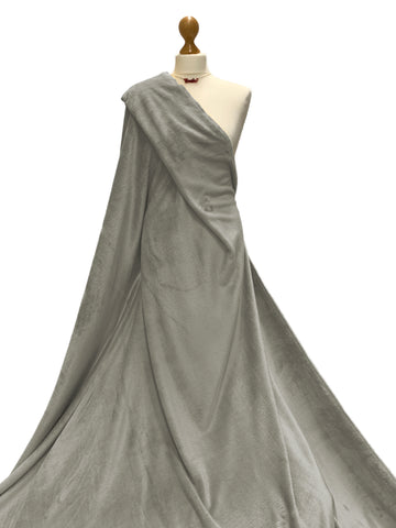 Buy silver Flannel Fleece Fabric