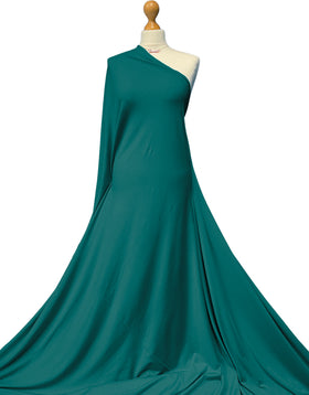 Buy teal Bamboo Jersey Fabric - 4 Way Stretch Soft Dressmaking Fabric by the Metre