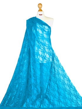 Floral Lace Fabric - 4 Way Stretch Dressmaking Fabric by the Metre