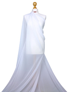 Buy white Chiffon Sheer Fabric